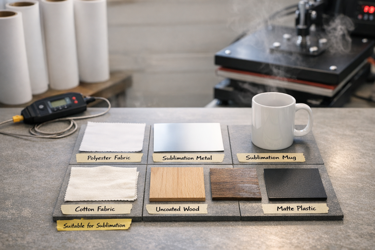 Materialen geschikt voor sublimatie