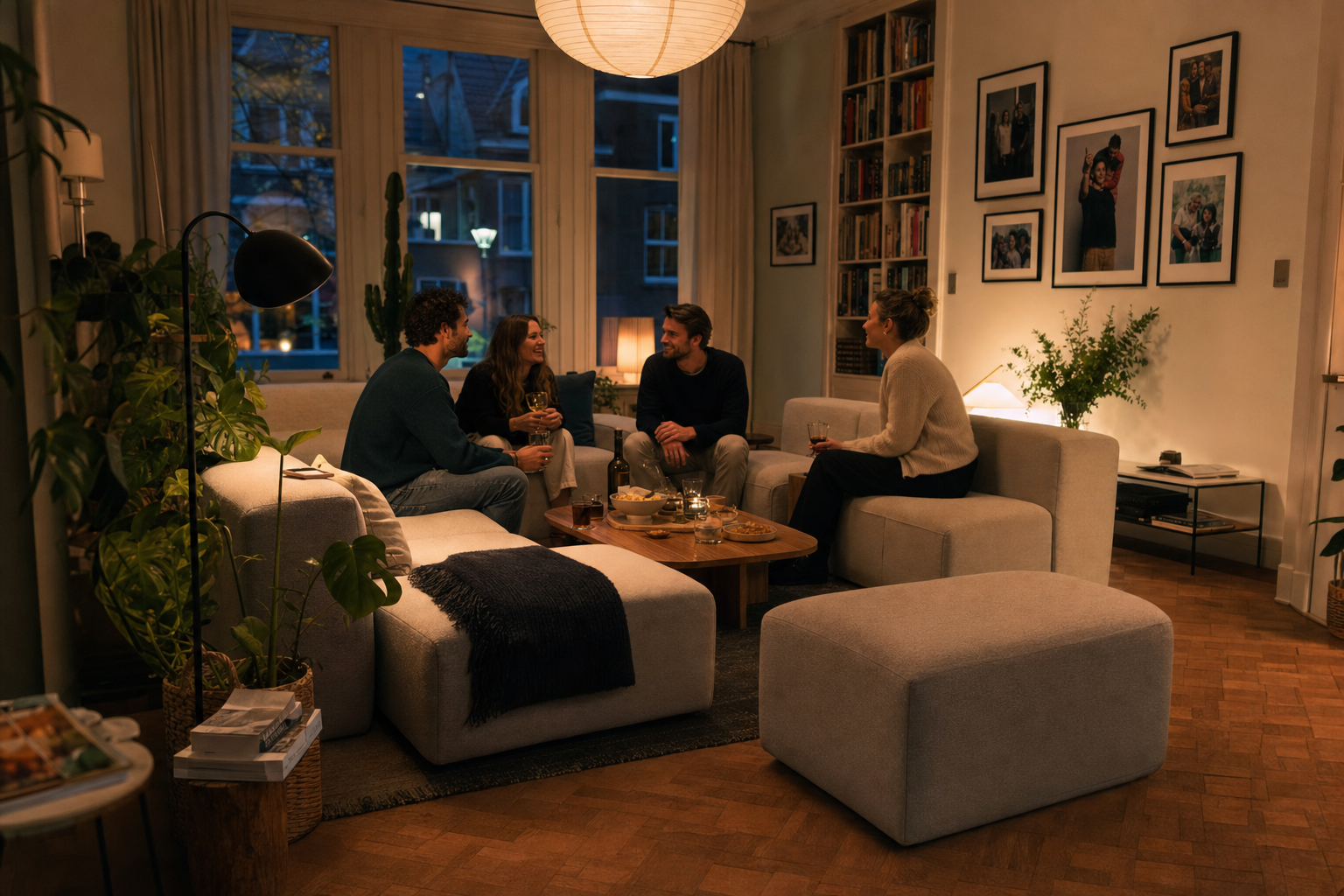 Modulaire bank elementen in verschillende configuraties