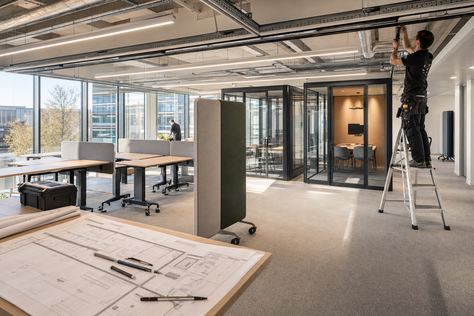 Flexibele kantoorinterieurbouw