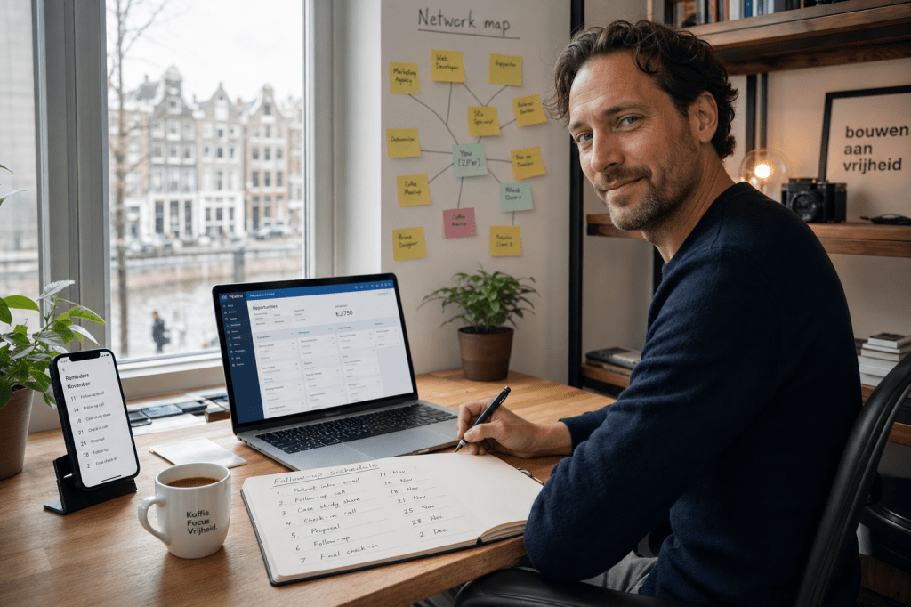 Hoe bouw je als zzp’er een voorspelbare pipeline van zzp opdrachten op met een netwerk- en opvolgplan?