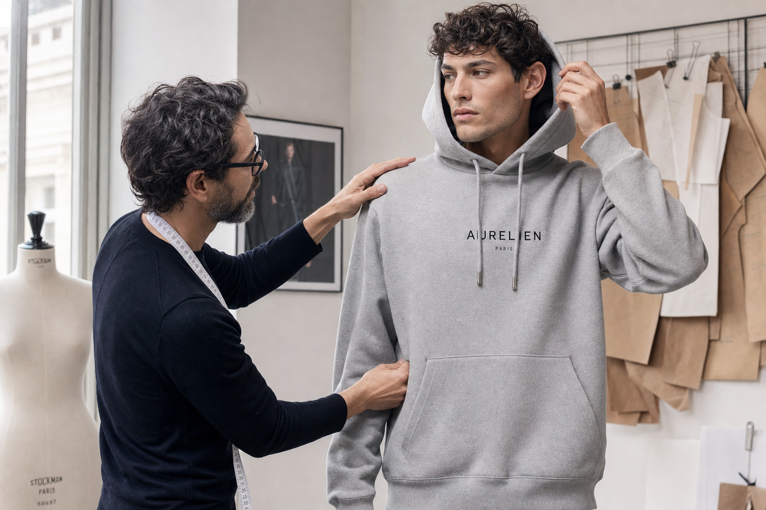 Hoodie ontwerp met professionele uitstraling